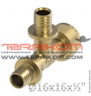 Быстросъемное соединение тройник TECEflex (бронза кремнистая)