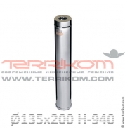 Дымоход МП (сэндвич) l-1,0 м (нерж. 430/0,5 мм + оцинк.)